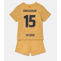 Barcelona Andreas Christensen #15 Fußballbekleidung Auswärtstrikot Kinder 2022-23 Kurzarm (+ kurze hosen)